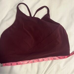 lululemon Flow Y Wrap-Front High-Neck Bra, Light Support B/C Cup - Cassis Size 8